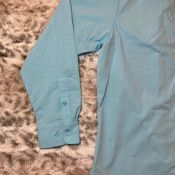 Chef  Uniform Women Sz large Long Sleeve Button New Baby Blue new - Picture 6 of 15
